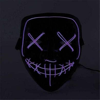 Light Up LED Mask Halloween Scary Mask Costume for Men Women Kids