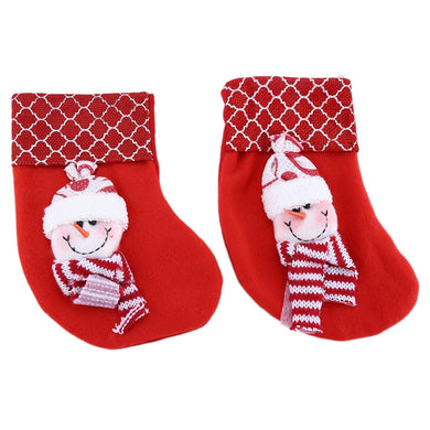 20pcs Christmas Stocking Decoration Hanging Gift Bag Ornaments