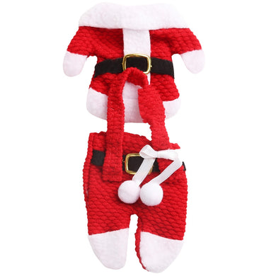 6 Pairs Christmas Santa Decoration Suit Pants Cutlery Fork Spoon Holder Bags