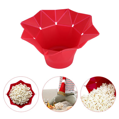 Folding Silicone Microwave Popcorn Maker Bucket