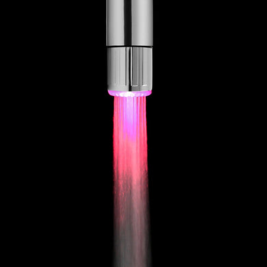 LED Water Faucet Automatic Temperature Sensitive RGB Color Change Glowing Stream Lights for Kitchen Bathroom