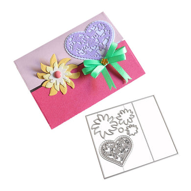 Love Heart Envelope Pattern Embossing Cutting Dies for DIY Scrapbook Album Paper Card Making