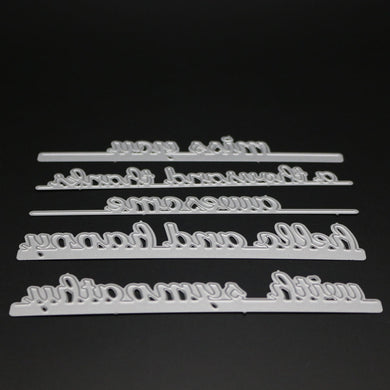 Letters Design Metal Embossing Plate for DIY Crafts Card