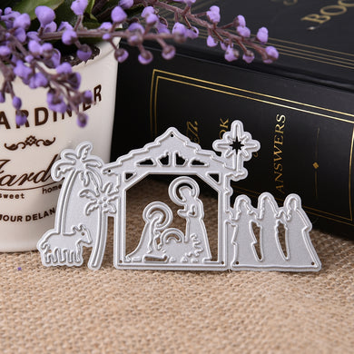 Scene Pattern Stencil Mould Carbon Steel Embossing Plate Cutting Die for DIY Cards Scrapbooking