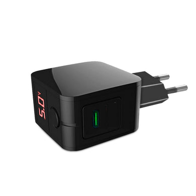 Type-C 2.4A Travel EU Plug Power Adapter with LCD Display